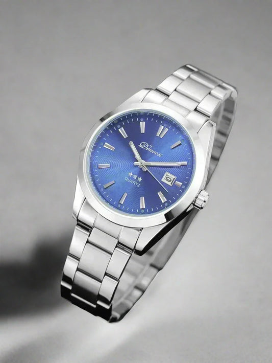 Men round Pointer Date Quartz Watch