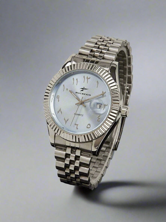 Icy Silver Breeze Arabic Dial  Watch