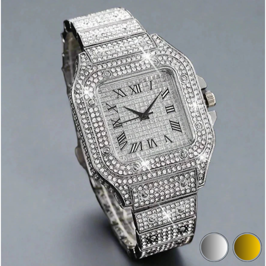 Crystal Luxe Square Dial Watch